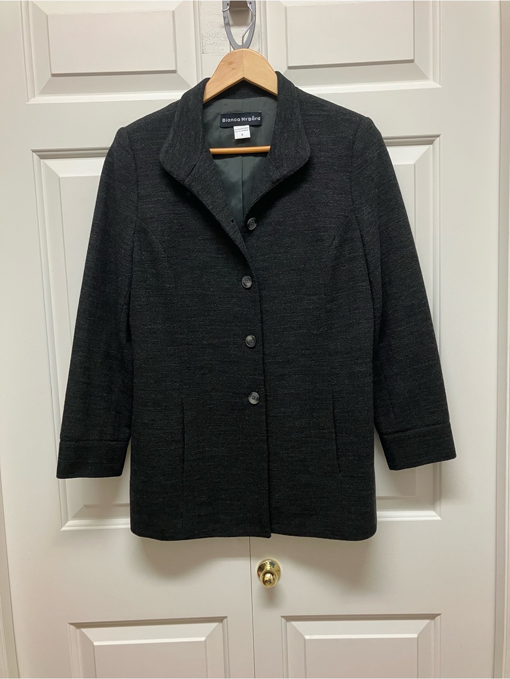 Bianca Nygard 100% wool jacket lined black size 8 or small